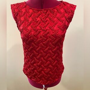 Vintage Textured Sleeveless Top